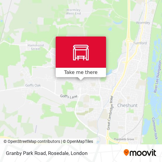 Granby Park Road, Rosedale map