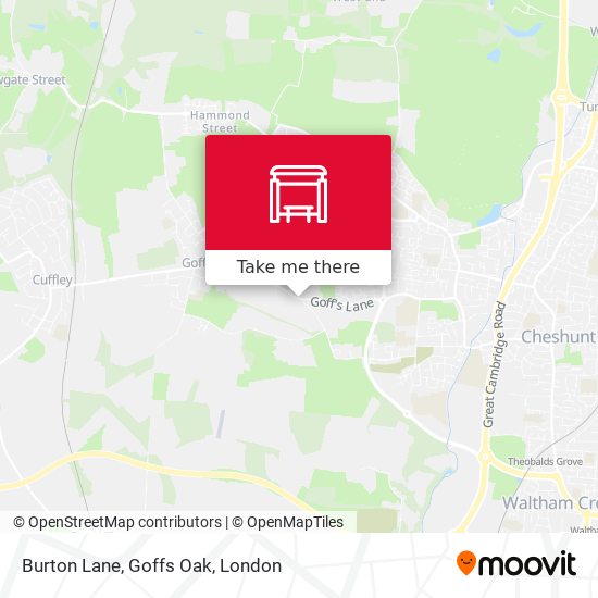 Burton Lane, Goffs Oak map