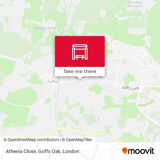 Athenia Close, Goffs Oak map