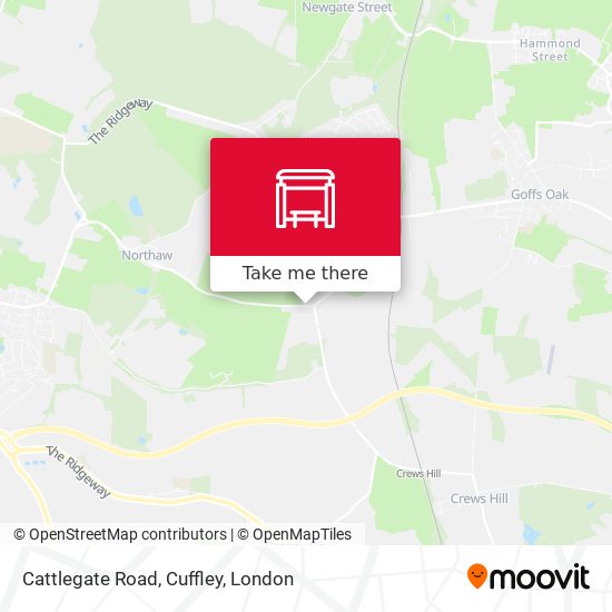 Cattlegate Road, Cuffley map