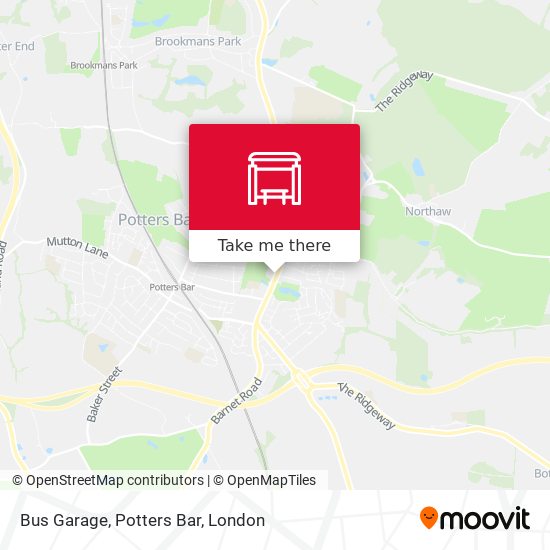 Bus Garage, Potters Bar map