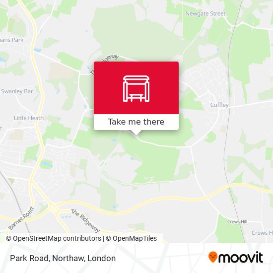 Park Road, Northaw map