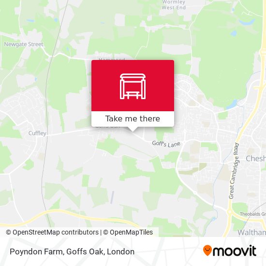 Poyndon Farm, Goffs Oak map