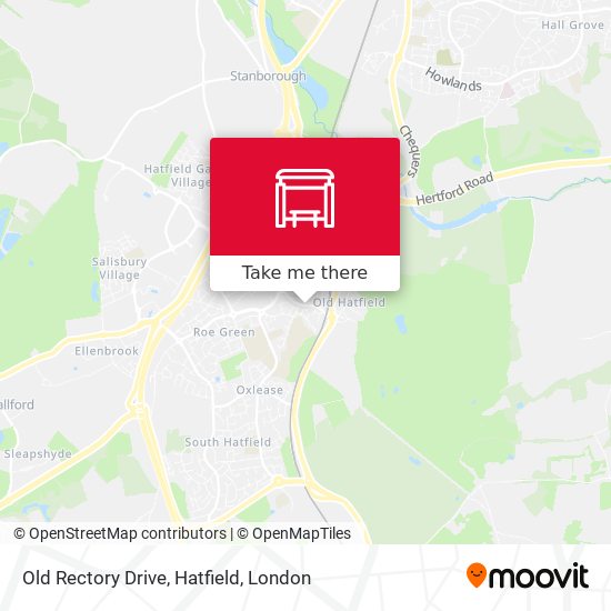 Old Rectory Drive, Hatfield map