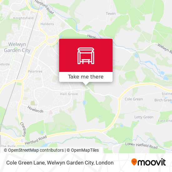 Cole Green Lane, Welwyn Garden City map