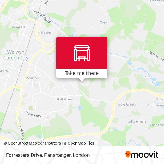 Forresters Drive, Panshanger map