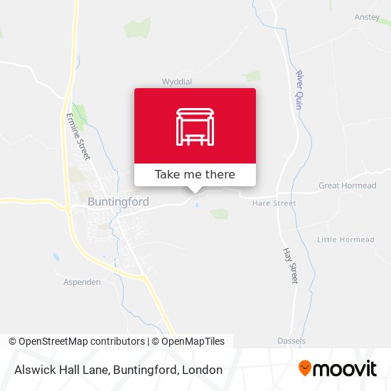 Alswick Hall Lane, Buntingford map