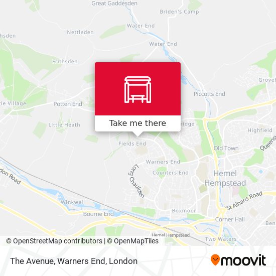 The Avenue, Warners End map