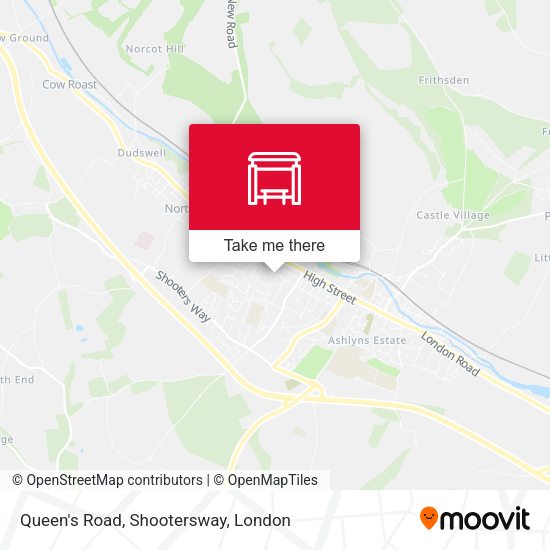 Queen's Road, Shootersway map