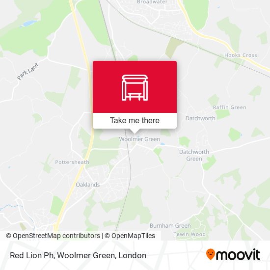 Red Lion Ph, Woolmer Green map