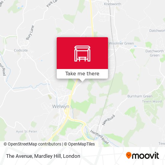 The Avenue, Mardley Hill map