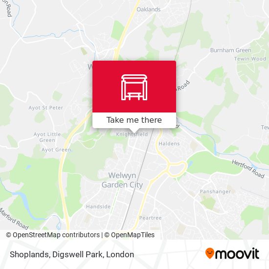 Shoplands, Digswell Park map