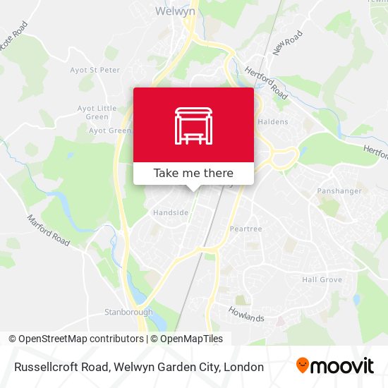 Russellcroft Road, Welwyn Garden City map