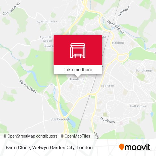 Farm Close, Welwyn Garden City map