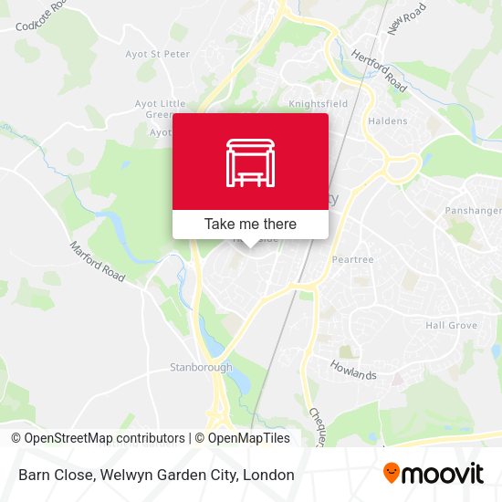 Barn Close, Welwyn Garden City map