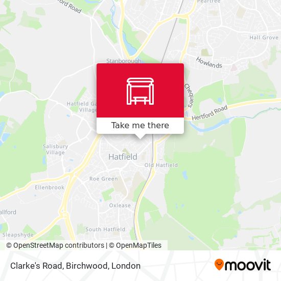 Clarke's Road, Birchwood map