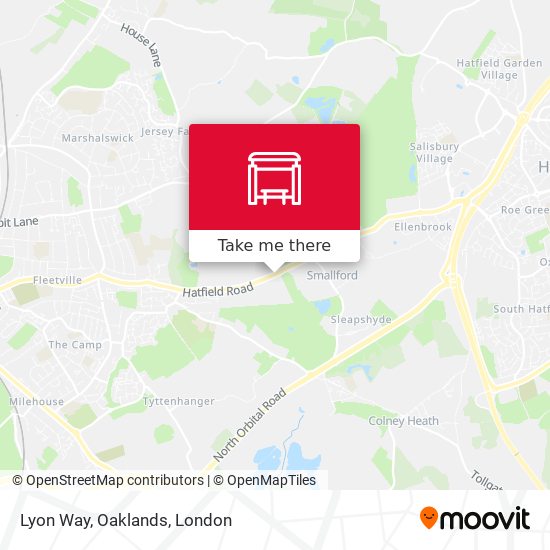 Lyon Way, Oaklands map