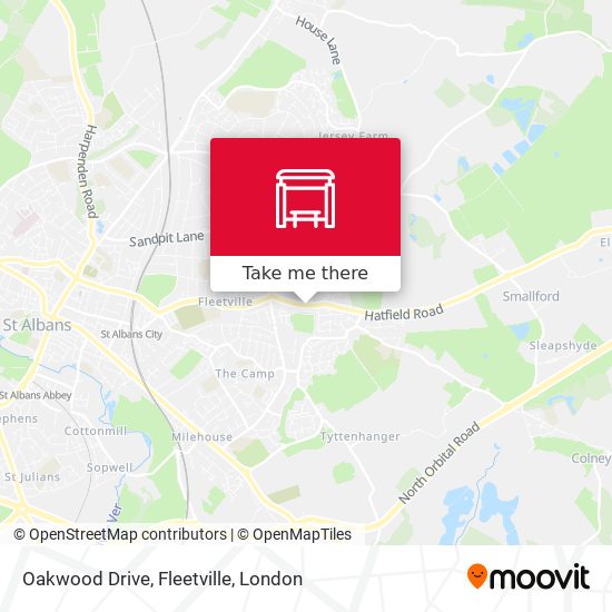 Oakwood Drive, Fleetville map