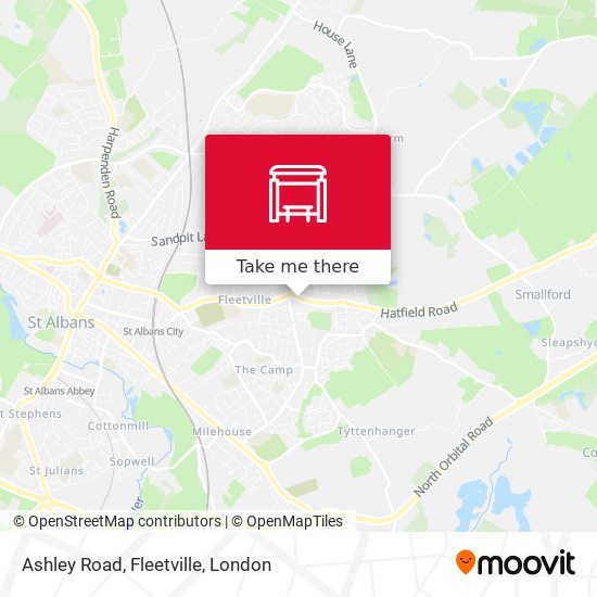 Ashley Road, Fleetville map