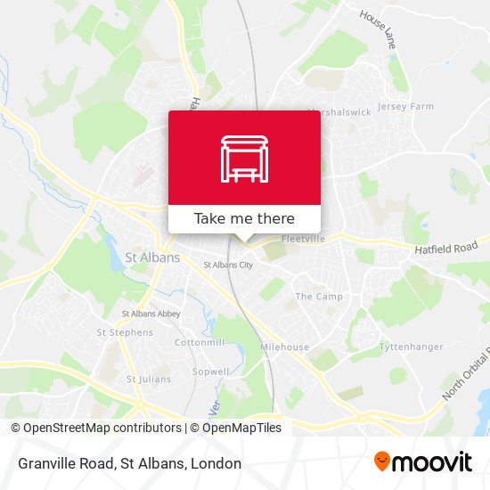 Granville Road, St Albans map