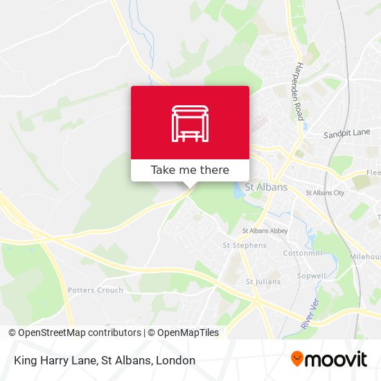 King Harry Lane, St Albans map