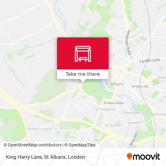 King Harry Lane, St Albans map