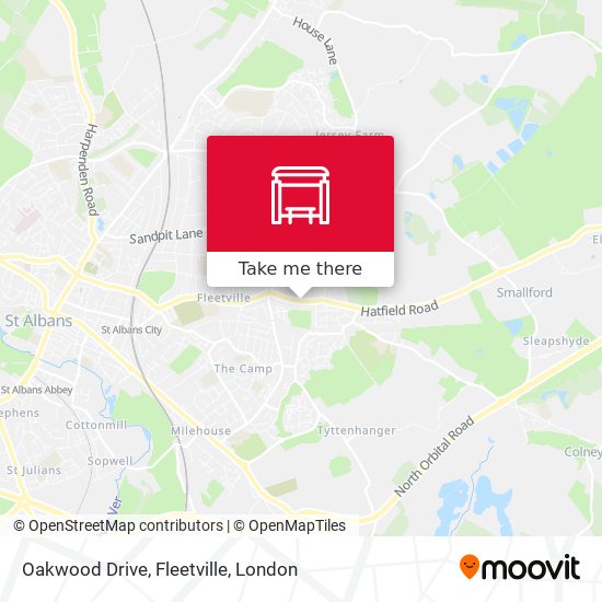 Oakwood Drive, Fleetville map
