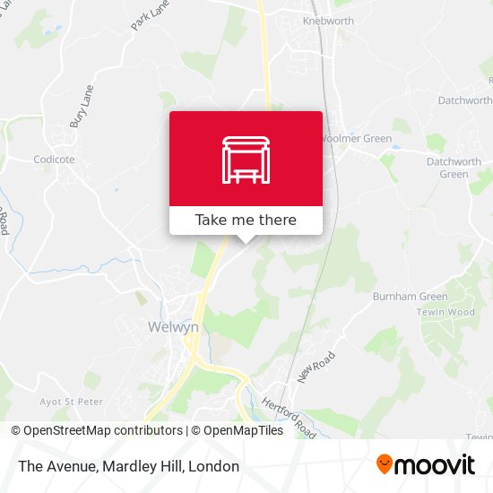 The Avenue, Mardley Hill map