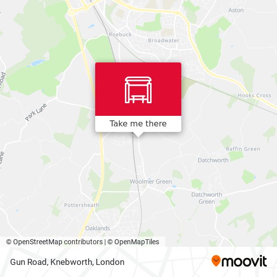 Gun Road, Knebworth map