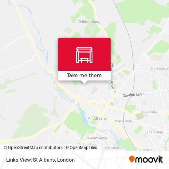 Links View, St Albans map
