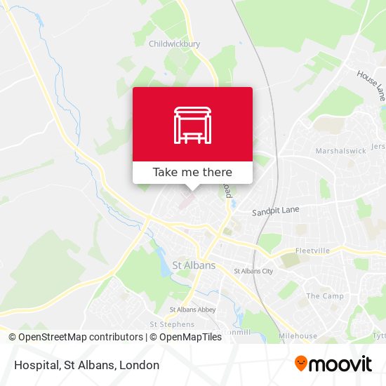 Hospital, St Albans map
