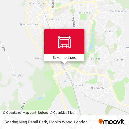 Roaring Meg Retail Park, Monks Wood map