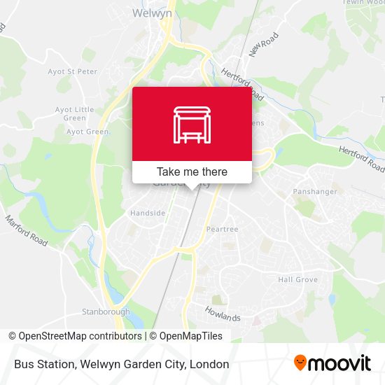 Bus Station, Welwyn Garden City map
