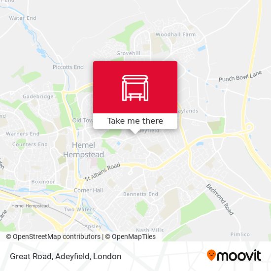 Great Road, Adeyfield map