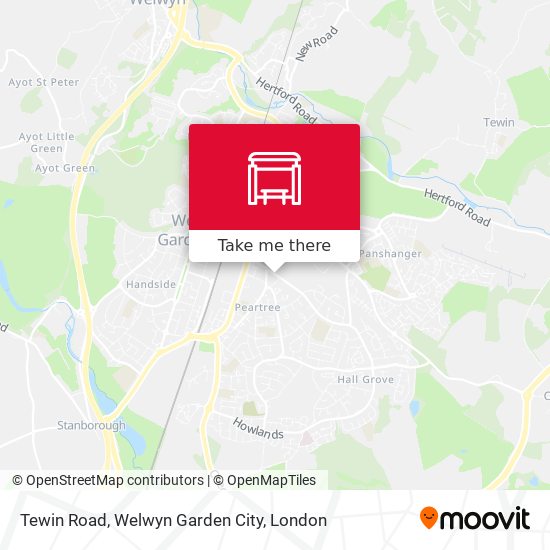 Tewin Road, Welwyn Garden City map