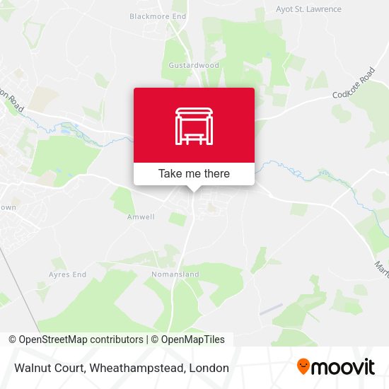 Walnut Court, Wheathampstead map