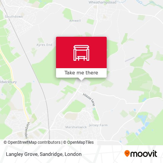 Langley Grove, Sandridge map