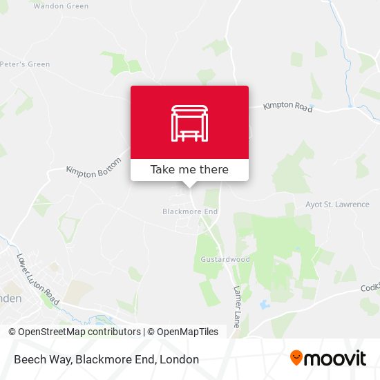 Beech Way, Blackmore End map