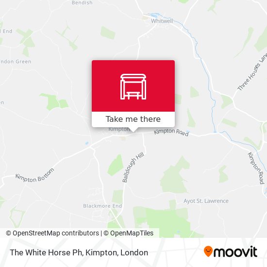 The White Horse Ph, Kimpton map