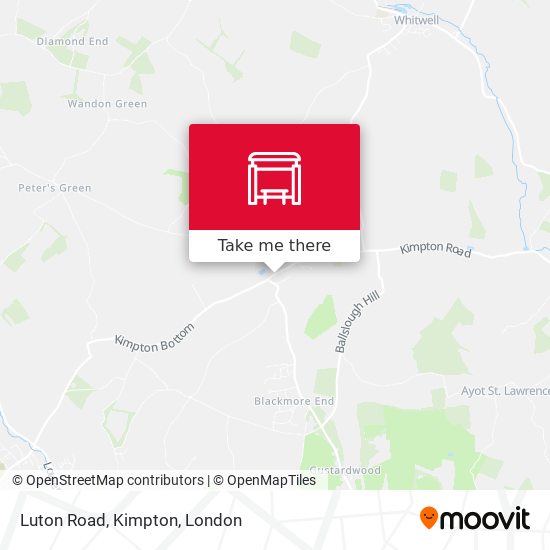 Luton Road, Kimpton map