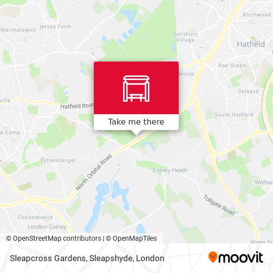 Sleapcross Gardens, Sleapshyde map
