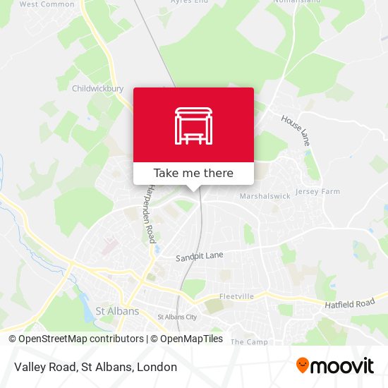 Valley Road, St Albans map