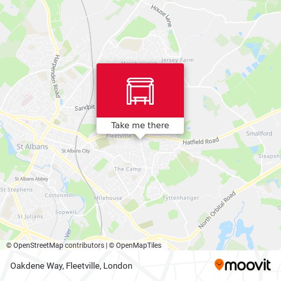 Oakdene Way, Fleetville map