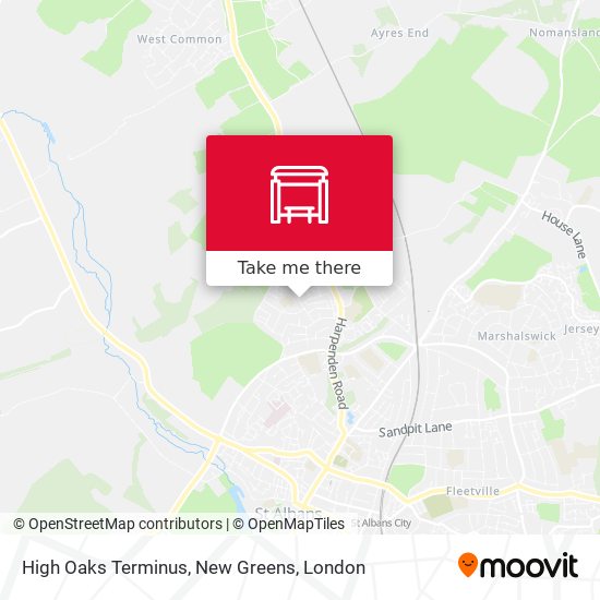 High Oaks Terminus, New Greens map