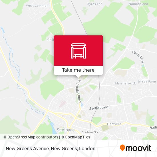 New Greens Avenue, New Greens map