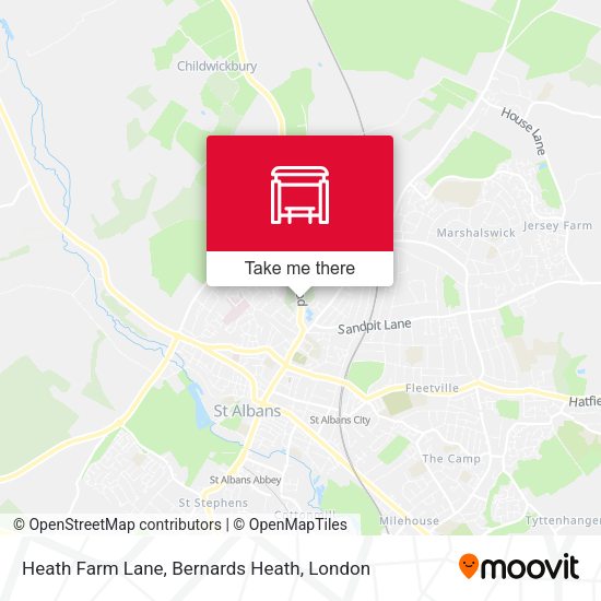 Heath Farm Lane, Bernards Heath map
