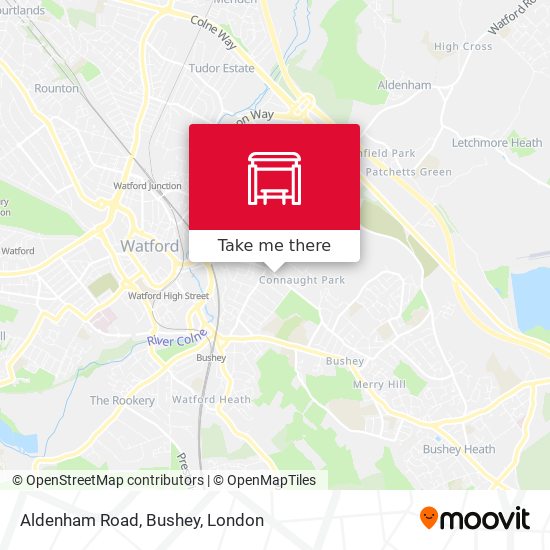 Aldenham Road, Bushey map