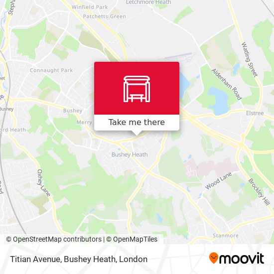 Titian Avenue, Bushey Heath map