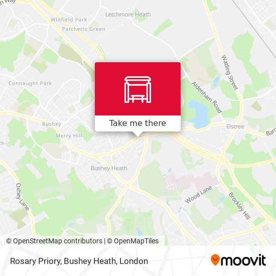 Rosary Priory, Bushey Heath map
