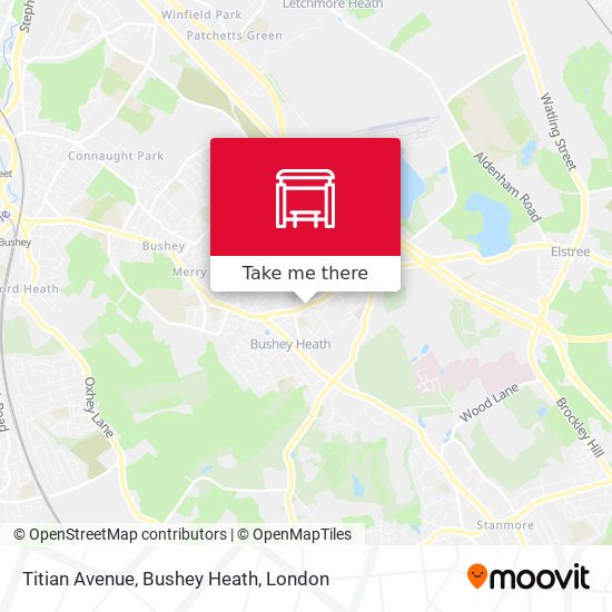 Titian Avenue, Bushey Heath map